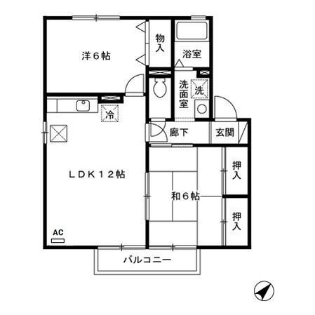 グランジュールTOJIKI B棟の物件間取画像